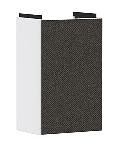 Meuble vasque Hansgrohe Xevolos E 54166660 340 x 555 x 245 mm, pour gaucher, blanc mat, revêtement textile gris foncé