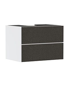 hansgrohe Xevolos E vanity unit 54187660 780x555x550mm, 2 drawers, matt white, dark grey textile