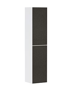 Armoire haute Hansgrohe Xevolos E 54221660 400 x 360 x 1760 mm, à droite, blanc mat, revêtement textile gris foncé