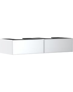 Meuble vasque Hansgrohe Xevolos E 54316320, 1370 x 550 x 275 mm, 2 tiroirs, blanc mat, finition métallisée blanche