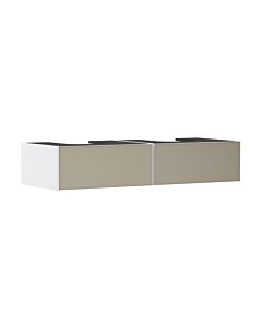 hansgrohe Xevolos E vanity unit 54316390 1370x550x275mm, 2 drawers, matt white, bronze structure