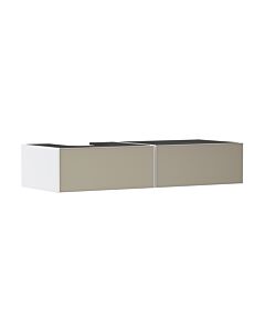 hansgrohe Xevolos E Waschtischunterschrank 54319390 1370x550x275mm, 2 Schubladen, links, mattweiß, bronze Struktur