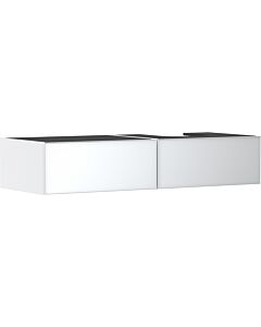 Meuble vasque Hansgrohe Xevolos E 54322320 1370 x 550 x 275 mm, 2 tiroirs, à droite, blanc mat, finition métallisée blanche