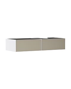 Meuble vasque Hansgrohe Xevolos E 54322390 1370 x 550 x 275 mm, 2 tiroirs, ouverture à droite, blanc mat, texture bronze