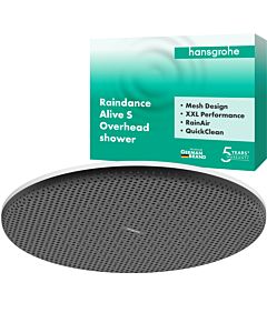 Pommeau de douche hansgrohe Raindance Alive S 24520700 type de jet 2000 , 300 mm, blanc mat