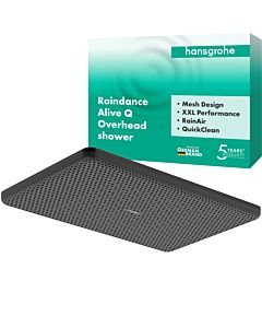hansgrohe Raindance Alive Q shower head 24530340 2000 spray type, 214 x 343 mm, brushed black chrome