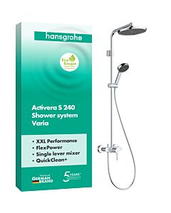 hansgrohe Activera S Duschsystem 240 28875000 1 Strahlart wassersparend mit Einhebelmischer Varia, mit Einhebelmischer Varia, chrom