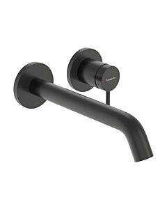 hansgrohe Tecturis S Einhebel-Waschtischarmatur 73351340 Unterputz, für Wandmontage, Ausladung 225mm, brushed black chrome