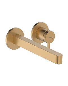 hansgrohe Finoris Fertigmontageset 76050140 Unterputz-Waschtischarmatur, für Wandmontage, Ausladung 228 mm, brushed bronze