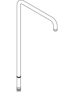 hansgrohe Brausearm Axor Front Showerpipe mit 92242000 Thermostat/2jet Kopfbrause chrom