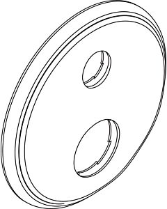 hansgrohe Rosette Axor Montreux Thermostat UP 98668000 Ab-/Umstellventil chrom beschr.