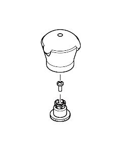 hansgrohe Warmwassergriff Axor Mondaro 2-Griff 18292490 Waschtischarmatur weiß/gold optik