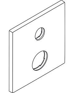 hansgrohe Rosette Axor Starck x für Thermostat 97925000 m. Absperrventil Fertigset chrom