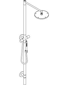 hansgrohe Axor Starck shower column 12670800 with overhead shower, hand shower, stainless steel optic