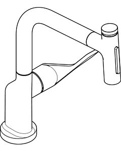 hansgrohe Select Spültisch-Einhebelmischer 39863000 mit Ausziehbrause, chrom