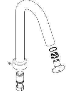 hansgrohe bec Axor Citterio M 4 trous 98997000 mitigeur de chromé jante de chromé
