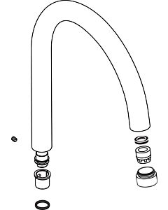 hansgrohe joue à Axor Uno 2 WTM 97688000 pour lave-mains chromé