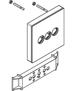 hansgrohe Rosette 155/155mm Shower Select Glas 92624400 Thermostat UP 3 Verbraucher weiß/chrom
