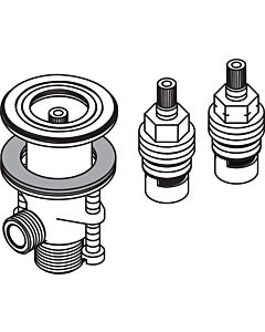 hansgrohe Ab-vtl. Axor 3-L. WT-Arm. 97357000 warm + kalt Oberteil