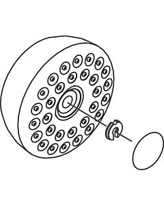hansgrohe Strahlkörper Bodyvette Seitenbrause 97471000 chrom mit Strahlscheibe hellgrau