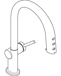 hansgrohe Robinet de cuisine Aqittura M91 76839800 SodaSystem 210, bec extractible, kit de démarrage, finition acier inoxydable