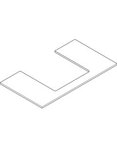 hansgrohe Xilesa E Konsole 54270550 Ausschnitt mittig, 980 x 550 mm, Eiche Kaschmir