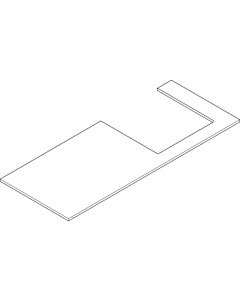 hansgrohe Xilesa E Konsole 54273550 1375x550mm, Ausschnitt rechts, Eiche Kaschmir
