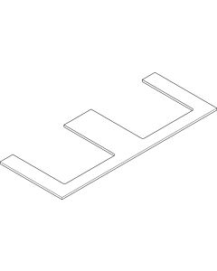 hansgrohe Xilesa E  Konsole 54274550 1375x550mm, 2 Ausschnitte, Eiche Kaschmir