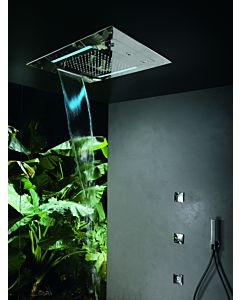 Herzbach Living Spa Plafonnier pluie 11.630480.2.01 acier inoxydable poli, 630x480mm, pluie / spin-jet / jets