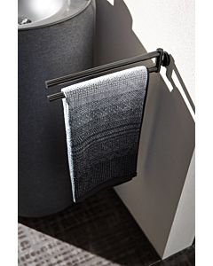 Herzbach Design iX PVD porte-serviettes 21.818500. 2000 .40 Black Steel, 2 bras mobiles