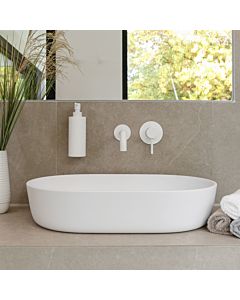 Herzbach Deep White Fertigmontageset 23.203757.1.07 240 mm, Waschtischarmatur Unterputz, weiß matt