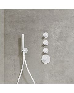 Herzbach Deep White trim kit 23.523015. 2000 .07 thermostat module, 4 round panels, round handles, matt white