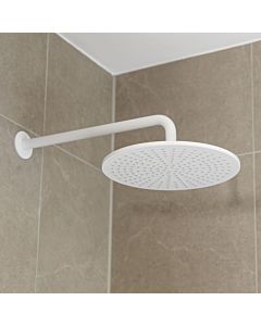 Herzbach Deep White Kopfbrause 23.600300.1.07 300 mm, für Decken-oder Wandarm, weiß matt