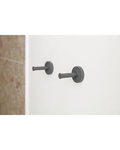 Herzbach Deep Gray towel hook 23.819500. 2000 .06 62 mm, wall mounting, concealed fixings, matt grey