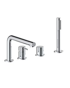 Herzbach Siro four-hole bath mixer 30.120250. 2000 .01 with spout, chrome
