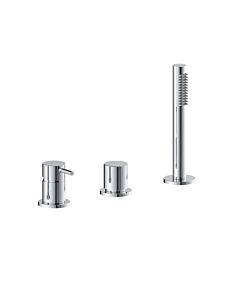 Herzbach Siro three-hole bath mixer 30.120250.2.01 without spout, chrome