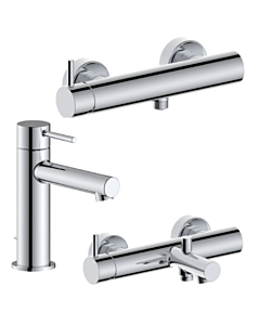 Herzbach SIRO Badarmaturen Set Waschtisch, Wanne, Dusche