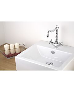 Herzbach Anais Waschtischarmatur 32452000101 chrom, Gussauslauf, mit Ablaufgarnitur