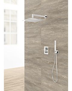 Herzbach Living Spa Kopfbrause 11600300201 chrom, 300 x 300 mm, Slim 8 mm, Clean-Effekt