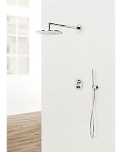 Herzbach Living Spa tub set 11.620221.4.01 chrome, with cone holder, shower connection elbow, 2000 .600mm, round