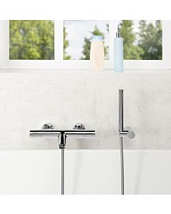 Herzbach Living Spa Brauseset 11620222101  chrom, Stabhandbrause Messing rund, mit Schlauch