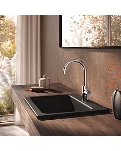 Herzbach DEEP Waschtischmischer L-Size 18.020310.1.01 Griff seitlich mit PUSH-Ablauf Chrom