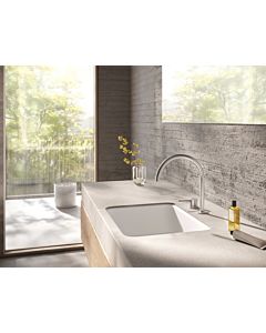 Herzbach DEEP iX Zweiloch-Armatur 18.022220.2.09 220 mm ohne Ablauf Edelstahl