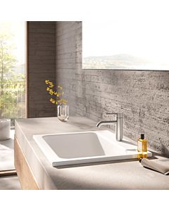 Herzbach DEEP iX basin mixer M-Size 130mm 18.023100. 2000 .09 with PUSH waste stainless steel