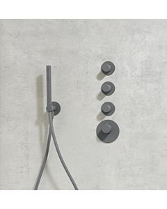 Herzbach Deep Grey Wannenset 23.914400.1.06 mit Konushalter/Brauseanschlussbogen, grau matt