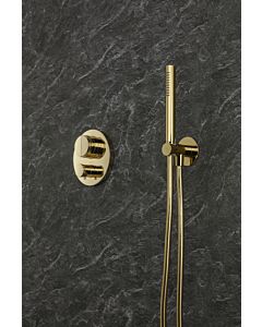 Herzbach LIVING SPA Wannenset ABG Halter 70 30.914400.1.03 rund Stabhandbrause 1500mm PVD Gold