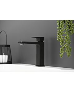 Herzbach Ceo Waschtischarmatur M-Size 36.220310.1.12 schwarz matt, mit Zugstangen-Ablaufgarnitur