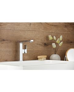 Herzbach Ceo Waschtischarmatur L-Size 36.220335.1.01 chrom, Griff seitlich, mit Ablaufgarnitur