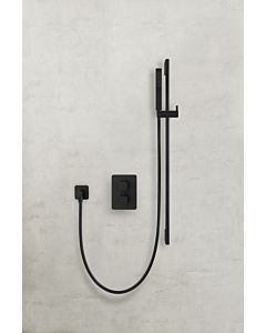 Herzbach Deep Black Wandstangenset 36.690276.1.12 900mm, stufenlos einstellbar, schwarz matt