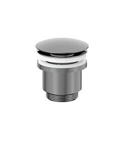 Herzbach LIVING PUSH Ablaufventil mit/ohne 11.462500.1.06 Staufunktion rund Grau matt